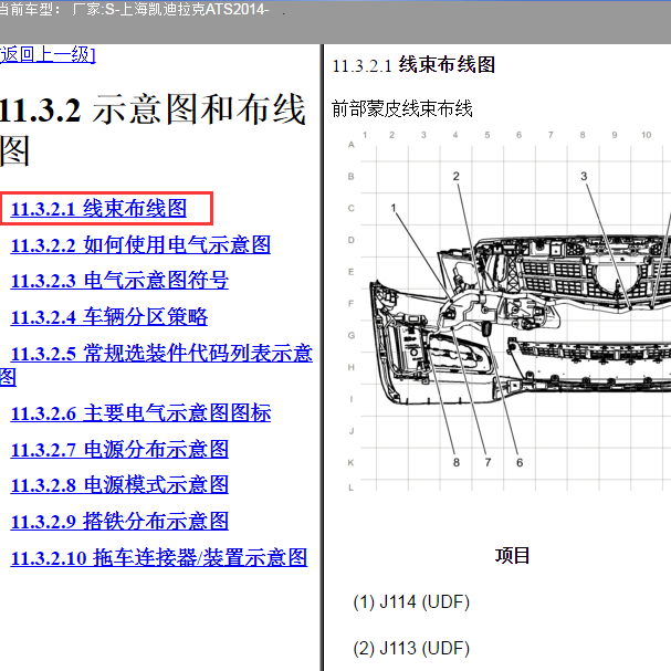 2014年凯迪拉克ATS 线束布置图