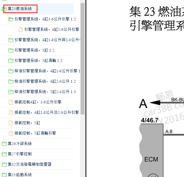 2008年沃尔沃S40发动机电路图