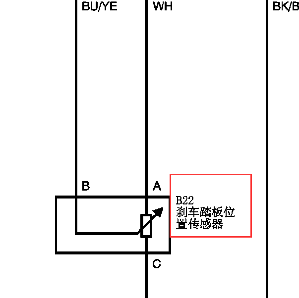2011年别克君越 刹车开关电路图