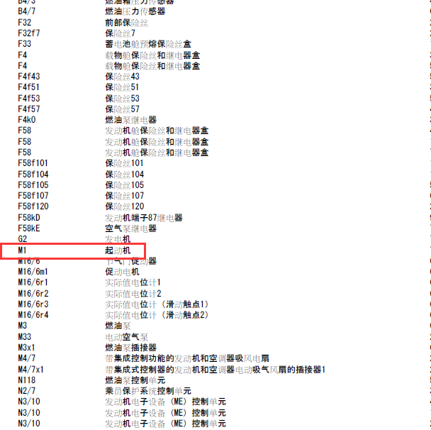 奔驰ML350 启动机电路图