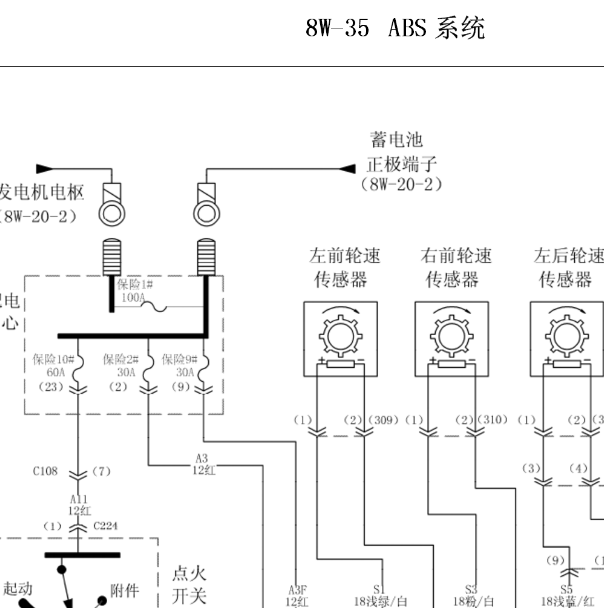 北汽勇士ABS电路图