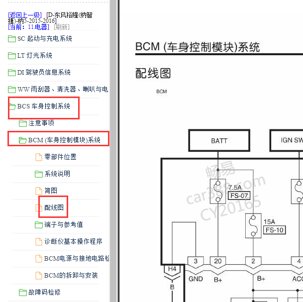 2015-2016年纳智捷5车身电路图
