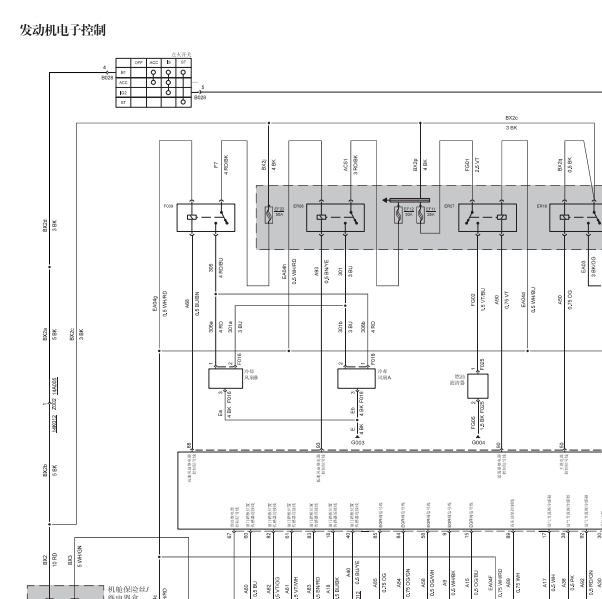 2014年江铃全顺发动机线路图