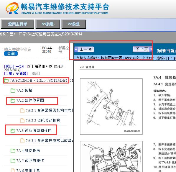 2013-2014年五菱宏光S变速箱维修手册
