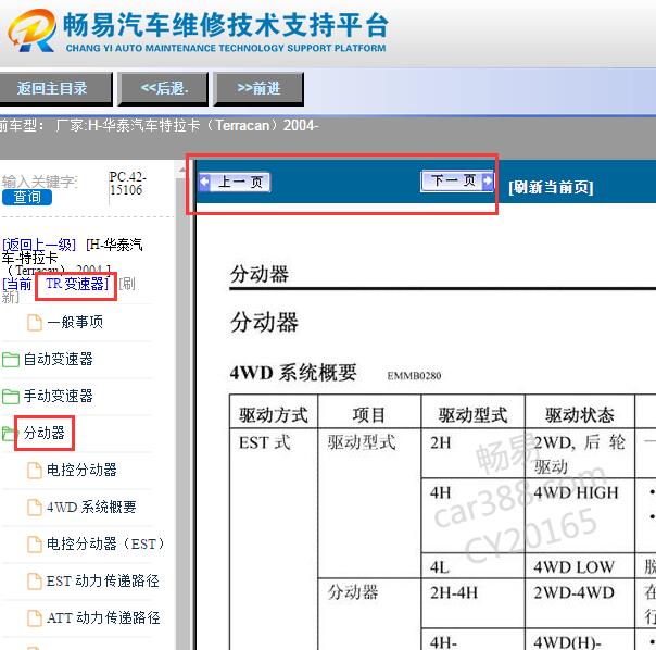2004年华泰特拉卡四驱维修手册