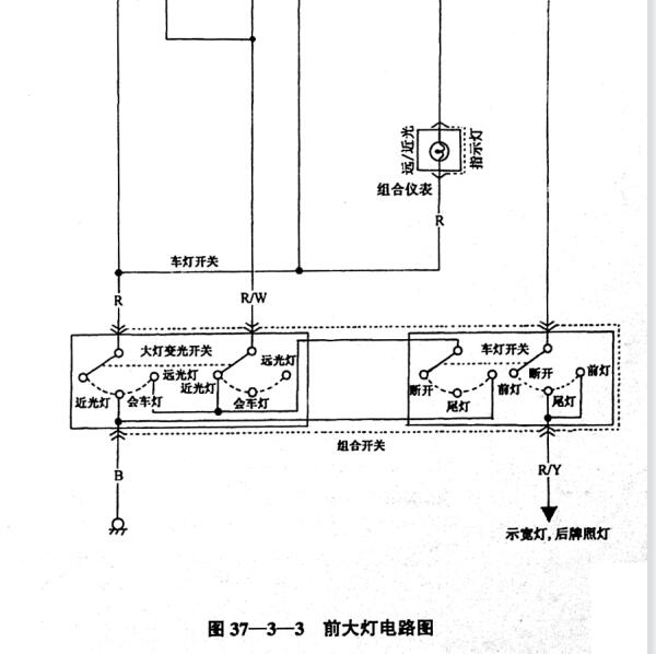 2009年长安凯程 长安之星近光灯电路图