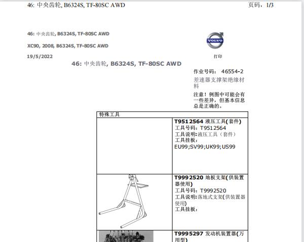 2008年沃尔沃XC90差速器和四驱拆装