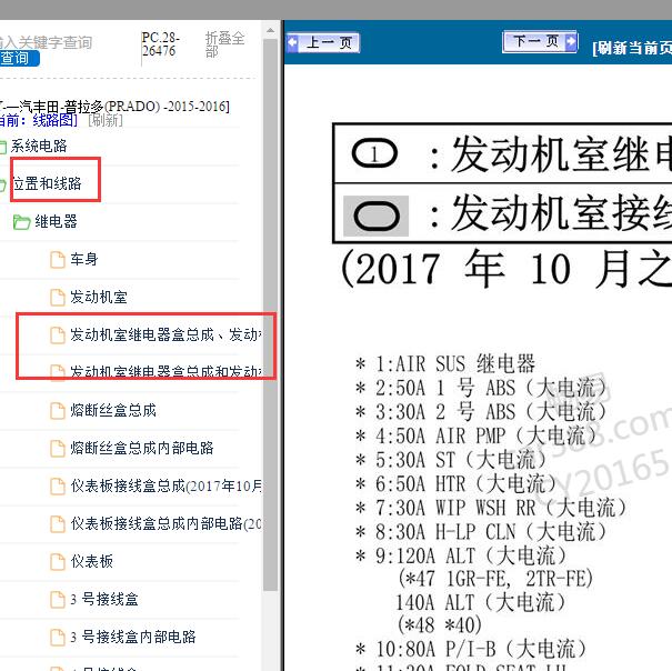 2015-2016年丰田普拉多保险分配资料.