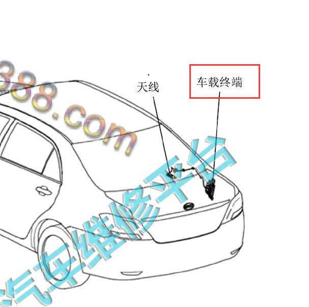 2018-2019年比亚迪E5车载终端位置