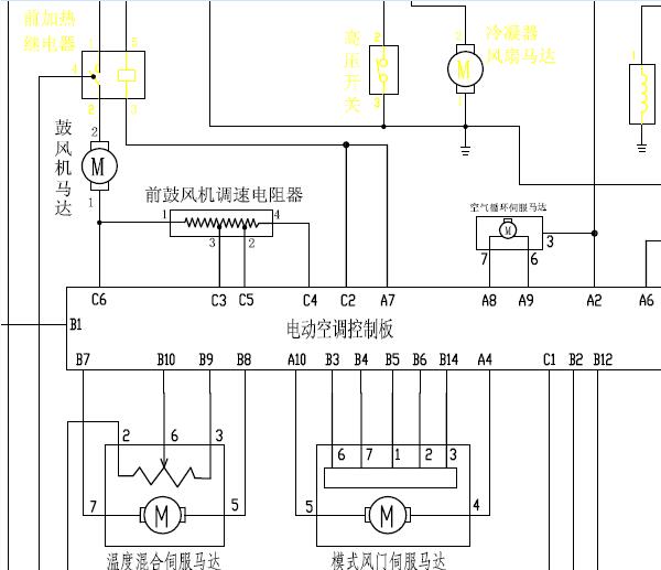 2009年金杯阁瑞斯空调电路图