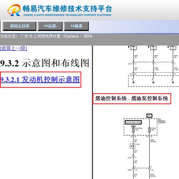 2014年别克昂科雷油泵电路图