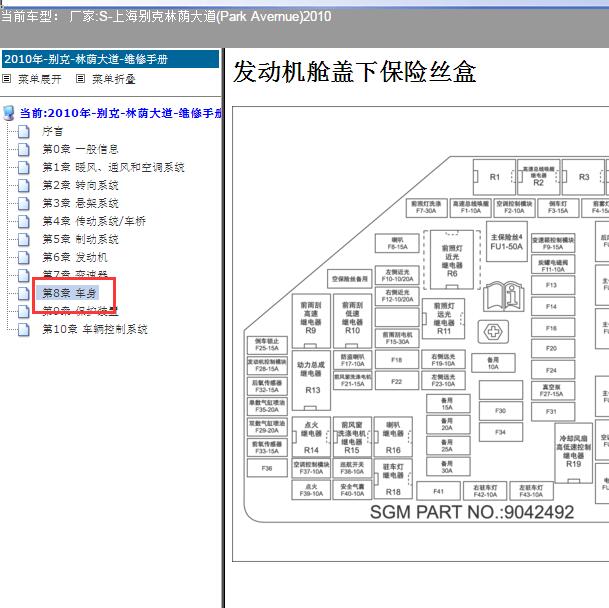2010年别克林荫大道保险分配
