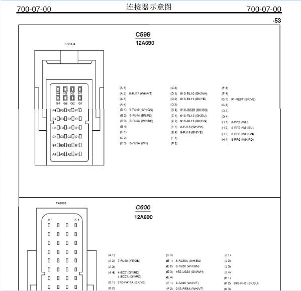 2008福特福克斯发动机针脚
