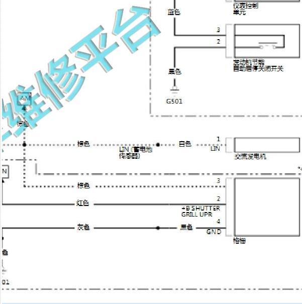 2019年本田雅阁进气格栅电路图