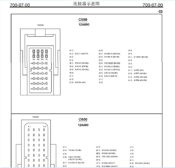 2009年福特福克斯发动机针脚