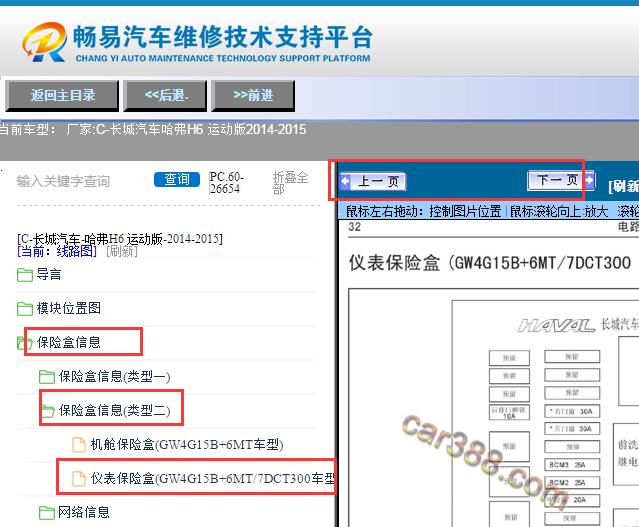 2014-2015年长城哈弗H5保险丝盒资料