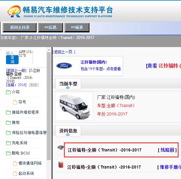 2016-2017年江铃福特全顺电路图