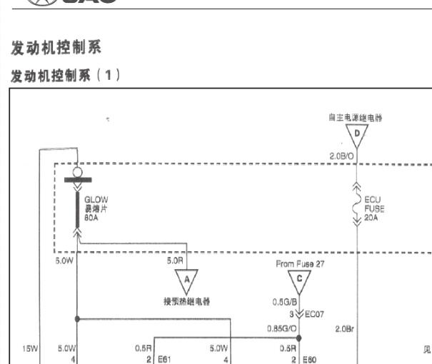 2012年江淮瑞风发动机电路图