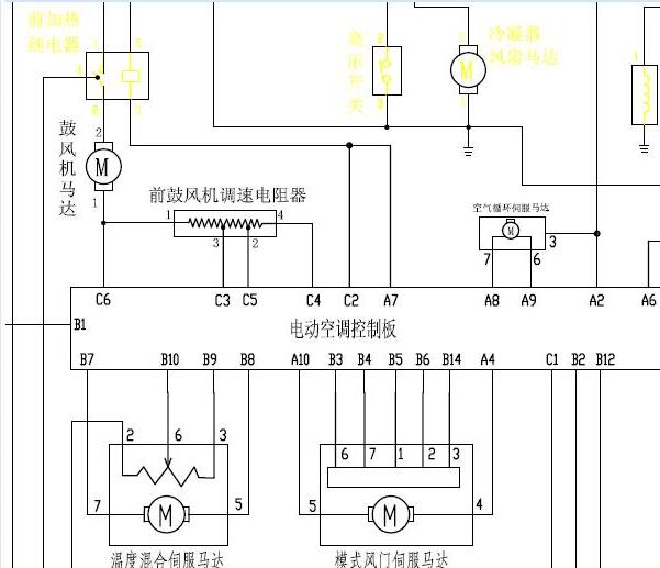 2008年金杯格瑞斯空调与冷却风扇电路图
