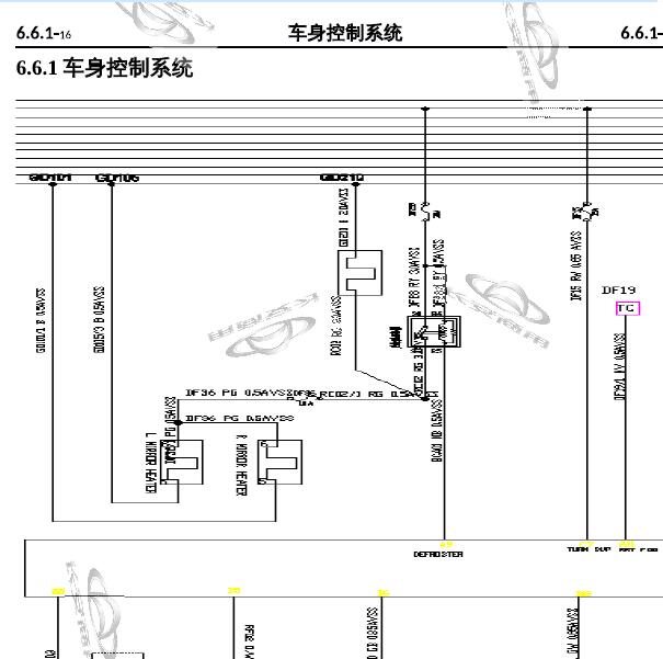 2017-2018年长安欧尚A800车窗电路图