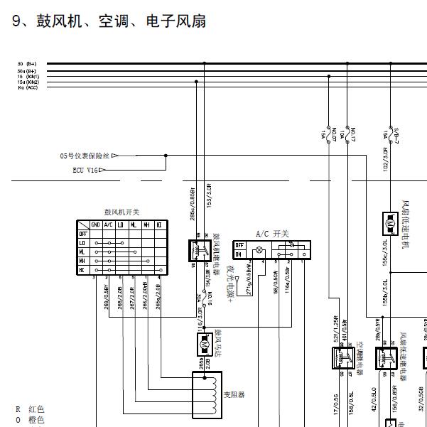 奇瑞QQ3空调电路图
