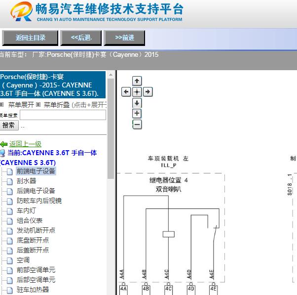 2015年保时捷卡宴喇叭电路图