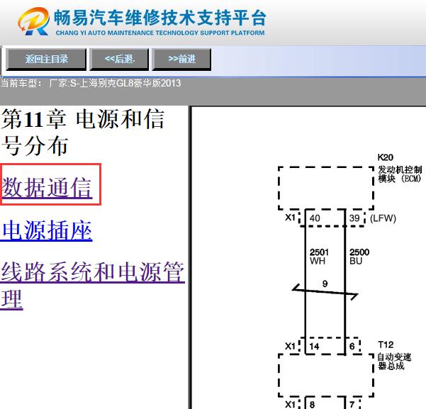 2013年别克GL8 CAN电路图