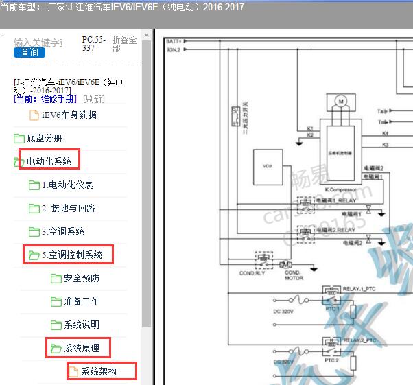2017年江淮IEV6E空调电路图