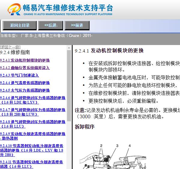 2011年雪佛兰科鲁兹发动机维修手册