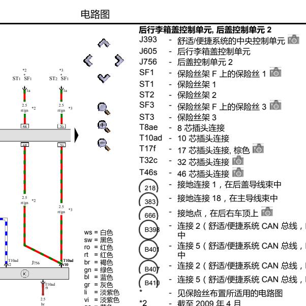 2012年奥迪Q5后备箱电路图