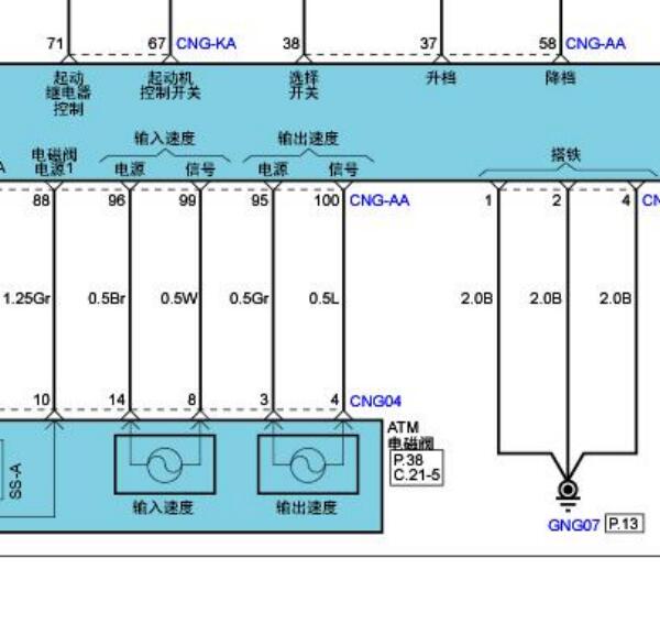 2012年起亚智跑挂挡电磁阀电路图