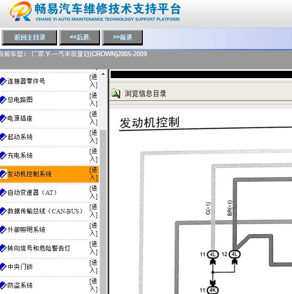 2005-2009年丰田皇冠发动机电路图
