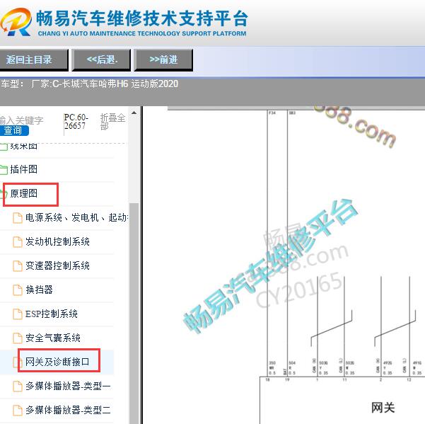 2020年哈弗H6运动版网络拓扑图