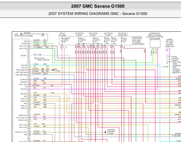 2007年GMC SAVANA发动机电路图