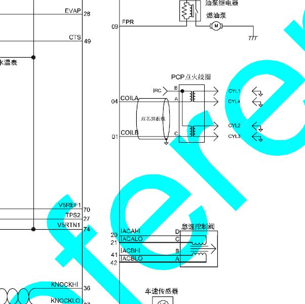 DK15发动机 点火线圈电路图
