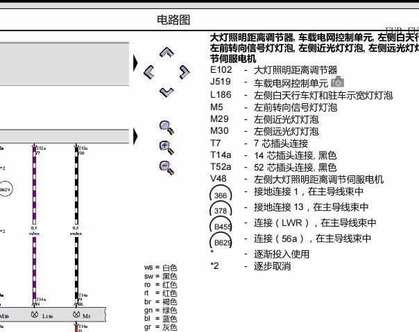 2014年奥迪Q3大灯电路图