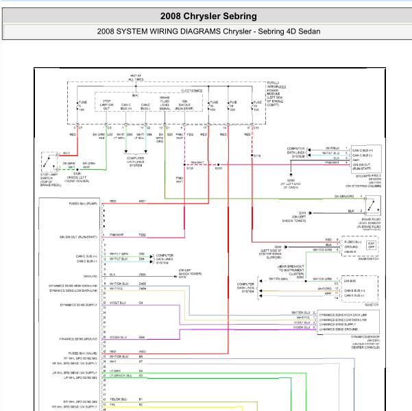 2008年克莱斯勒铂锐ABS电路图