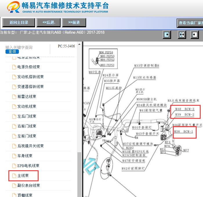 2017-2018年江淮瑞风A60车身电脑位置
