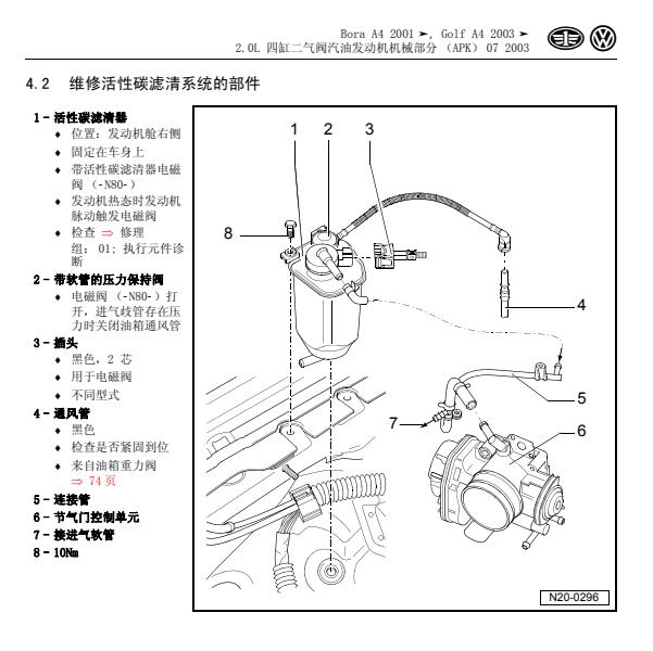 2003年大众高尔夫发动机维修手册