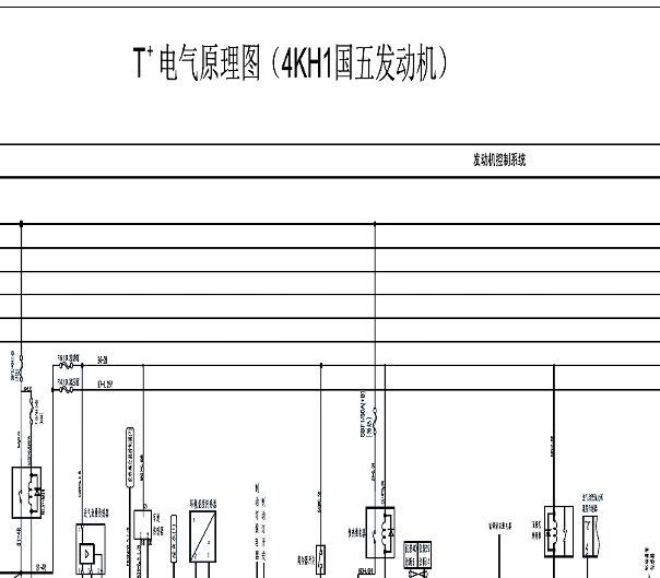 2018年庆铃达咖 4KH1发动机电路图