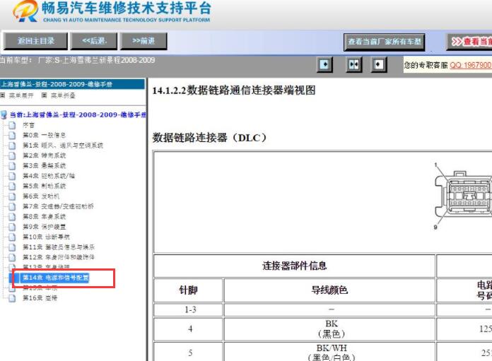 2008-2009年雪佛兰景程OBD针脚资料