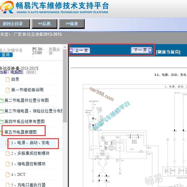 2013-2015年比亚迪秦启动电路图