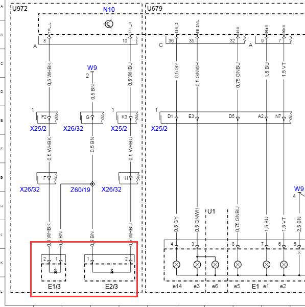 2015年奔驰R320 日行灯电路图