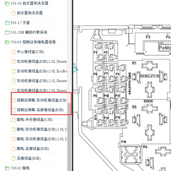 2014-2016年福特致胜保险示意图