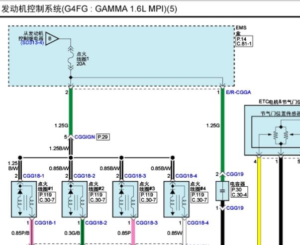 2012年现代朗动发动机电路图