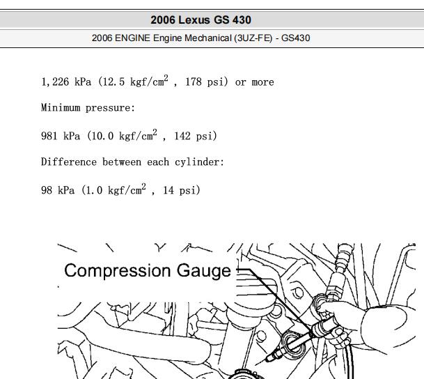 2006年雷克萨斯GS430发动机维修手册
