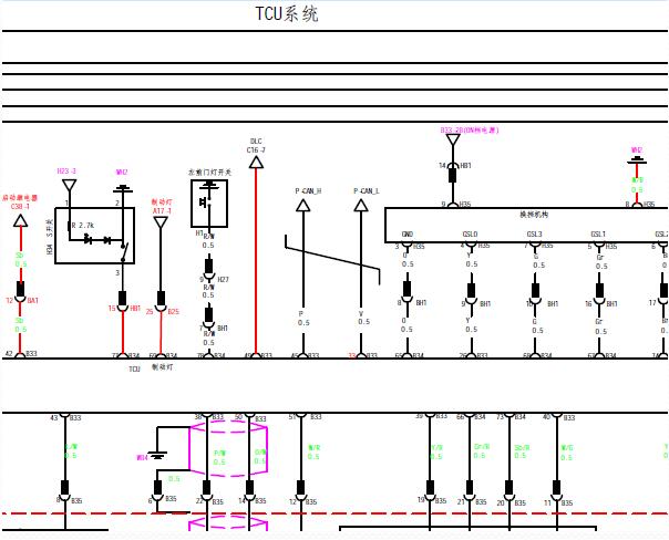 2012年比亚迪F0 变速箱电路图