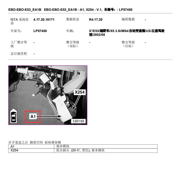 2003年宝马X5GM模块安装位置