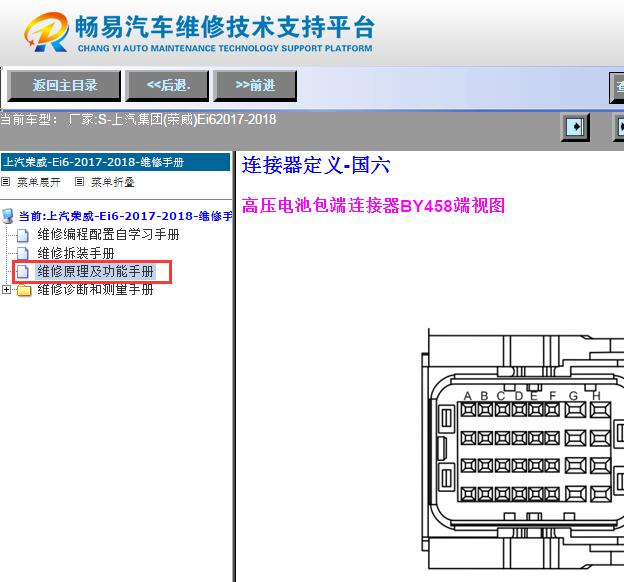 2017-2018年荣威Ei6 高压电池包针脚资料