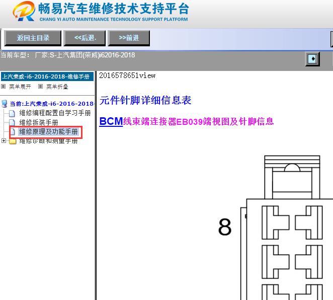 2016-2018上汽集团(荣威)-i6 BCM针脚图